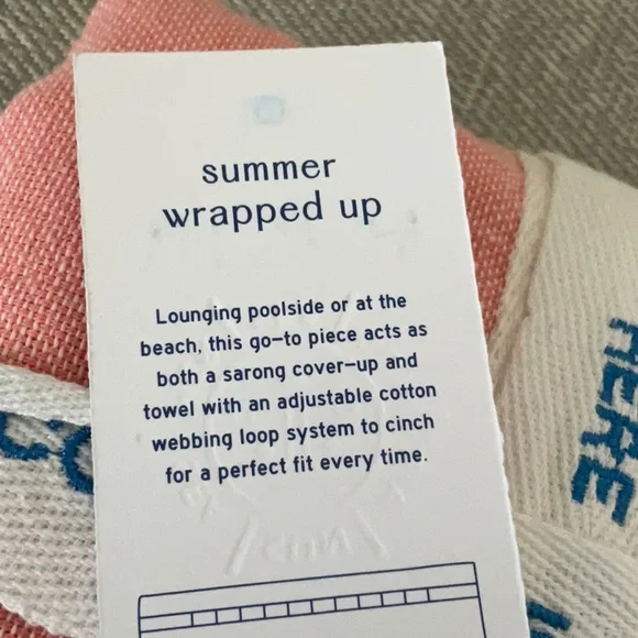 Pink and Orange Sarong Towel - Picture 5 of 5